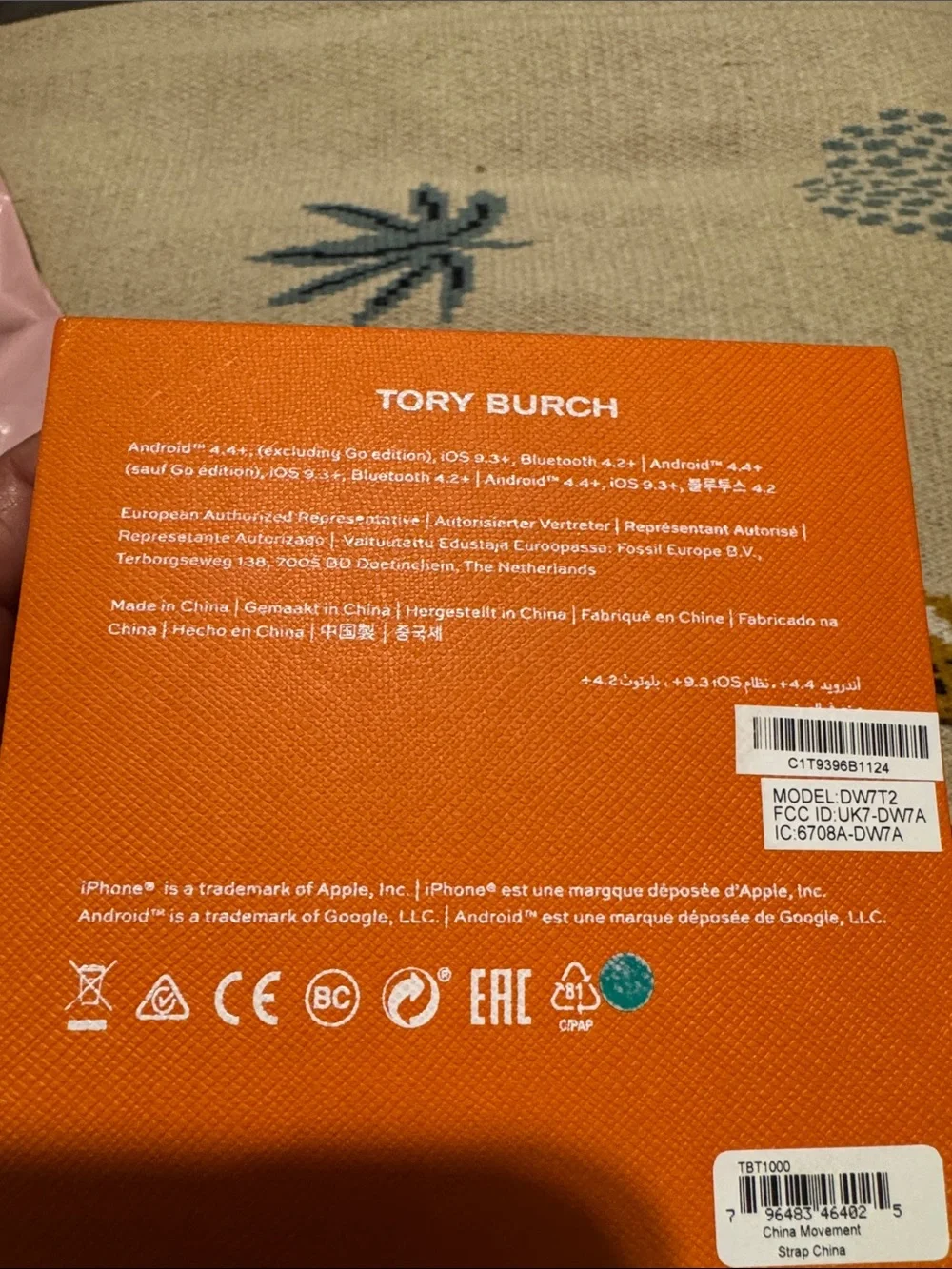 Tory Burch Black and Gold-Tone Touchscreen Smartwatch